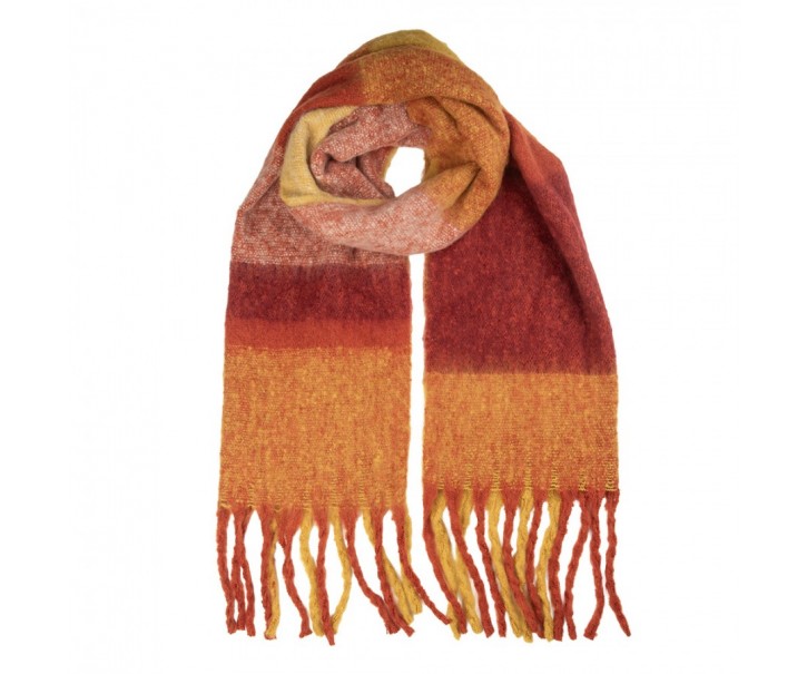 Winter Scarf Women 50x210 Cm Red Textile - 50*210 cm Clayre & Eef