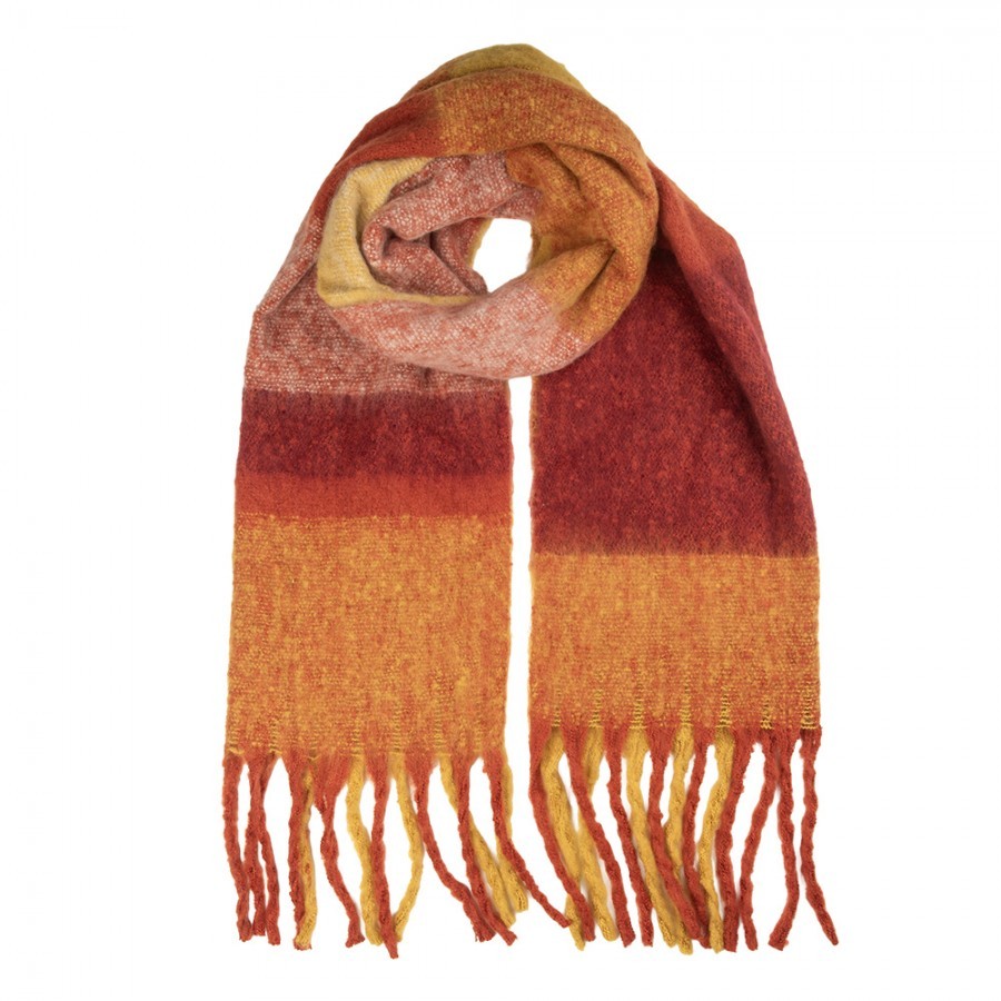 Winter Scarf Women 50x210 Cm Red Textile - 50*210 cm