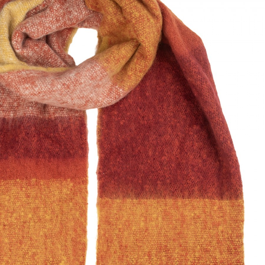 Winter Scarf Women 50x210 Cm Red Textile - 50*210 cm Clayre & Eef Winter Scarf Women 50x210 Cm Red Textile - 50*210 cm Clayre & Eef