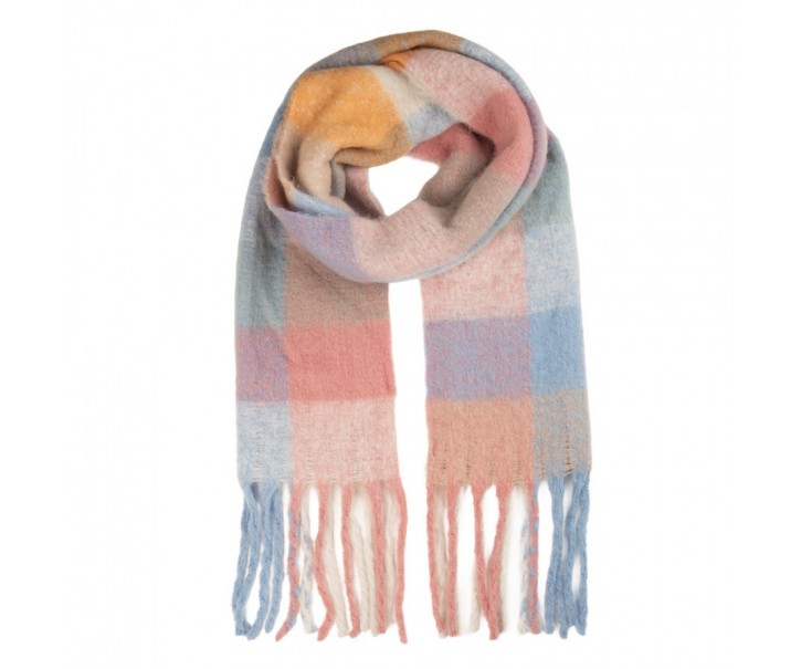 Winter Scarf Women 38x200 Cm Pink Textile - 38*200 cm Clayre & Eef
