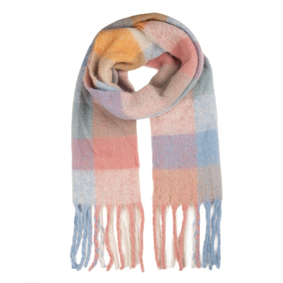 Winter Scarf Women 38x200 Cm Pink Textile - 38*200 cm
