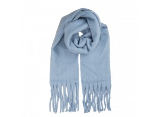 Winter Scarf Women 40x190 Cm Blue Textile - 40*190 cm