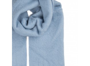 Winter Scarf Women 40x190 Cm Blue Textile - 40*190 cm