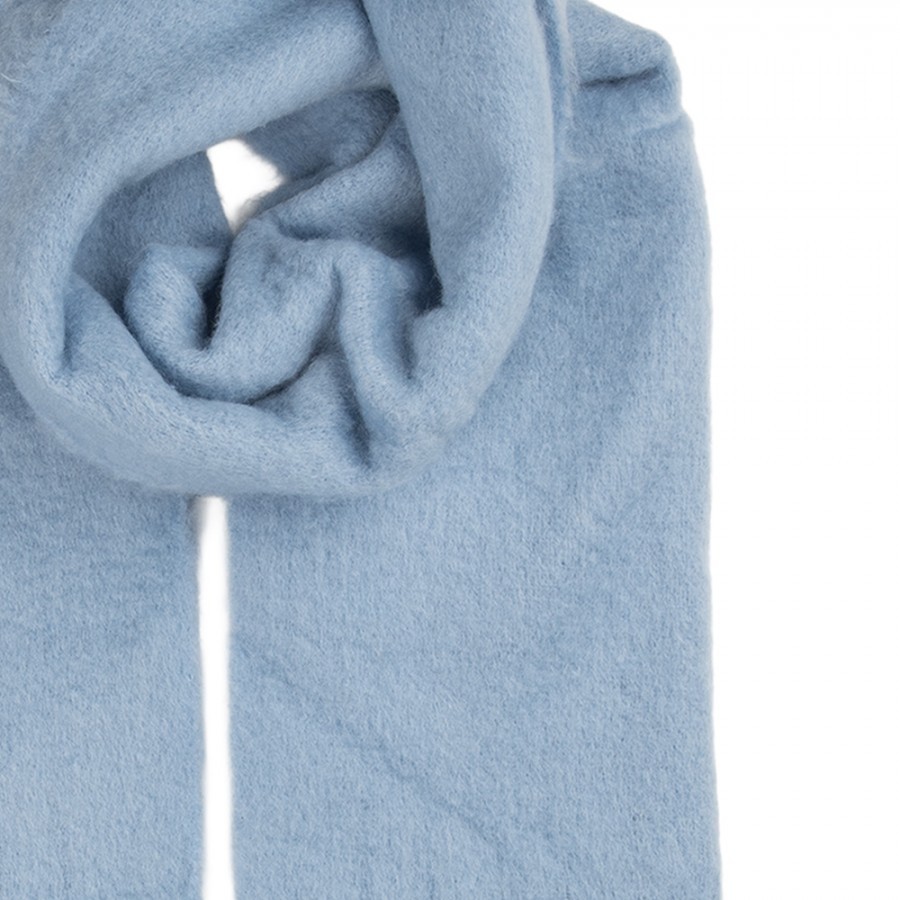Winter Scarf Women 40x190 Cm Blue Textile - 40*190 cm Clayre & Eef Winter Scarf Women 40x190 Cm Blue Textile - 40*190 cm Clayre & Eef