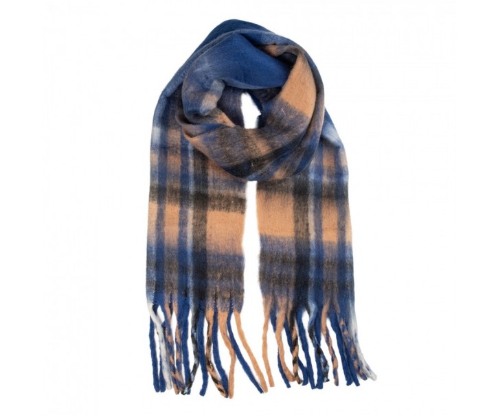 Winter Scarf Women 50x210 Cm Blue Textile - 50*210 cm Clayre & Eef