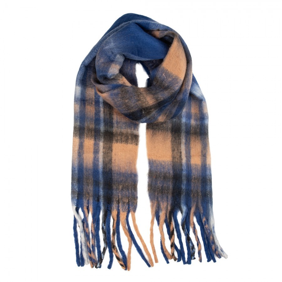 Winter Scarf Women 50x210 Cm Blue Textile - 50*210 cm