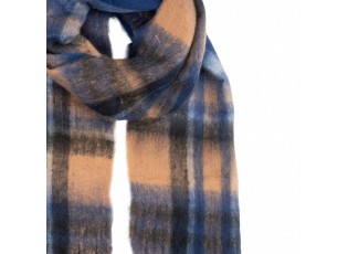 Winter Scarf Women 50x210 Cm Blue Textile - 50*210 cm