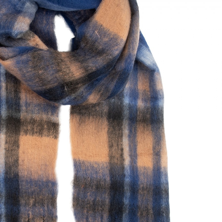 Winter Scarf Women 50x210 Cm Blue Textile - 50*210 cm Clayre & Eef Winter Scarf Women 50x210 Cm Blue Textile - 50*210 cm Clayre & Eef