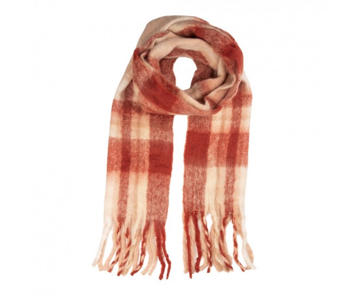 Winter Scarf Women 50x210 Cm Red Textile - 50*210 cm Clayre & Eef