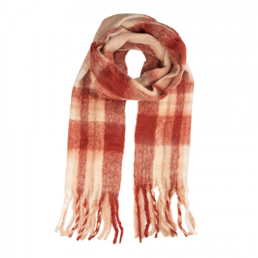 Winter Scarf Women 50x210 Cm Red Textile - 50*210 cm