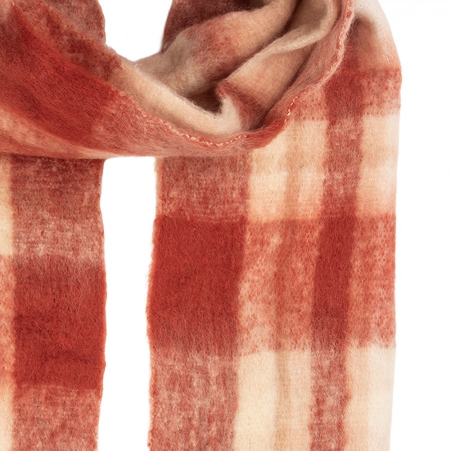 Winter Scarf Women 50x210 Cm Red Textile - 50*210 cm Clayre & Eef Winter Scarf Women 50x210 Cm Red Textile - 50*210 cm Clayre & Eef