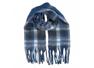 Winter Scarf Women 50x210 Cm Blue Textile - 50*210 cm