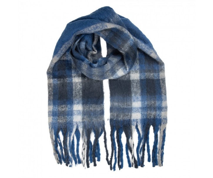 Winter Scarf Women 50x210 Cm Blue Textile - 50*210 cm Clayre & Eef