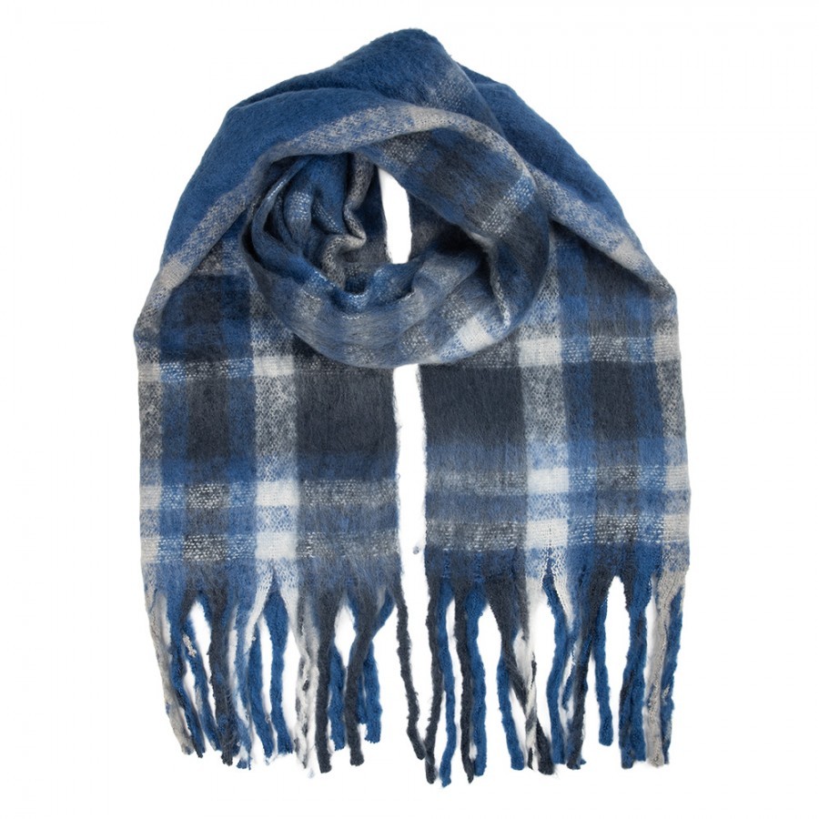 Winter Scarf Women 50x210 Cm Blue Textile - 50*210 cm