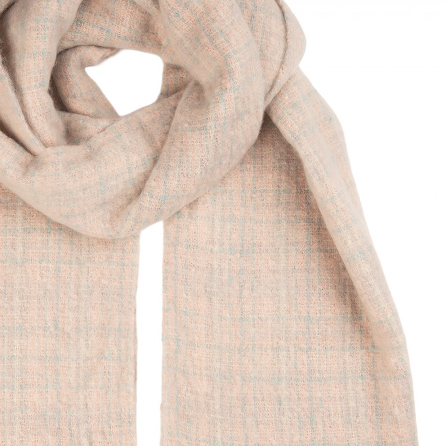 Winter Scarf Women 50x210 Cm Pink Textile - 50*210 cm Clayre & Eef Winter Scarf Women 50x210 Cm Pink Textile - 50*210 cm Clayre & Eef