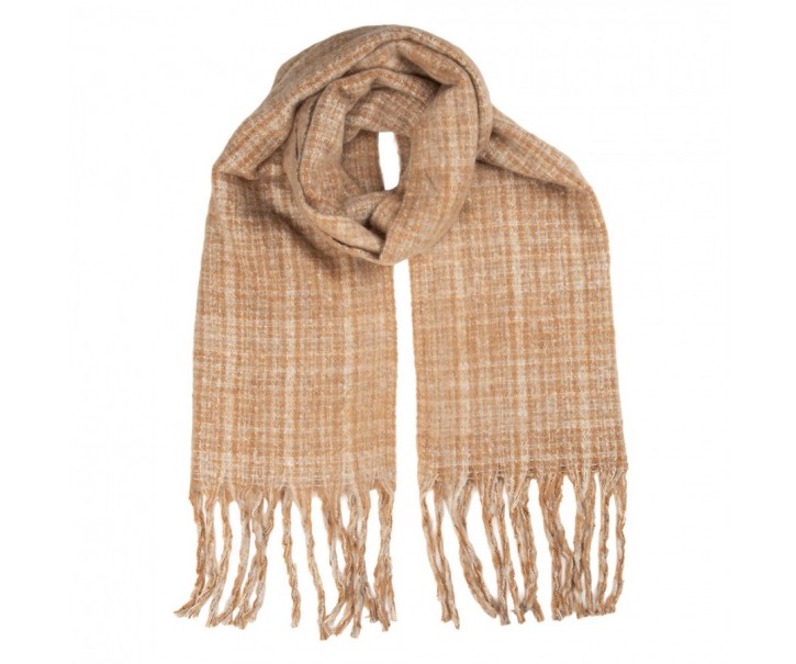 Winter Scarf Women 50x210 Cm Brown Textile - 50*210 cm Clayre & Eef