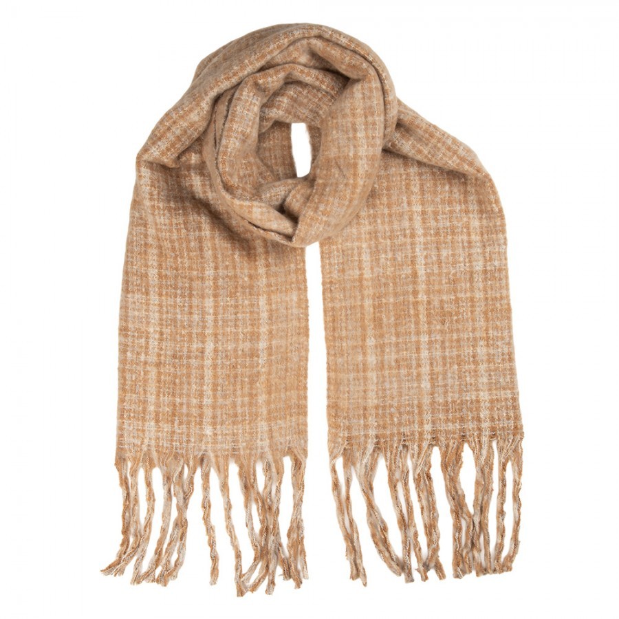 Winter Scarf Women 50x210 Cm Brown Textile - 50*210 cm