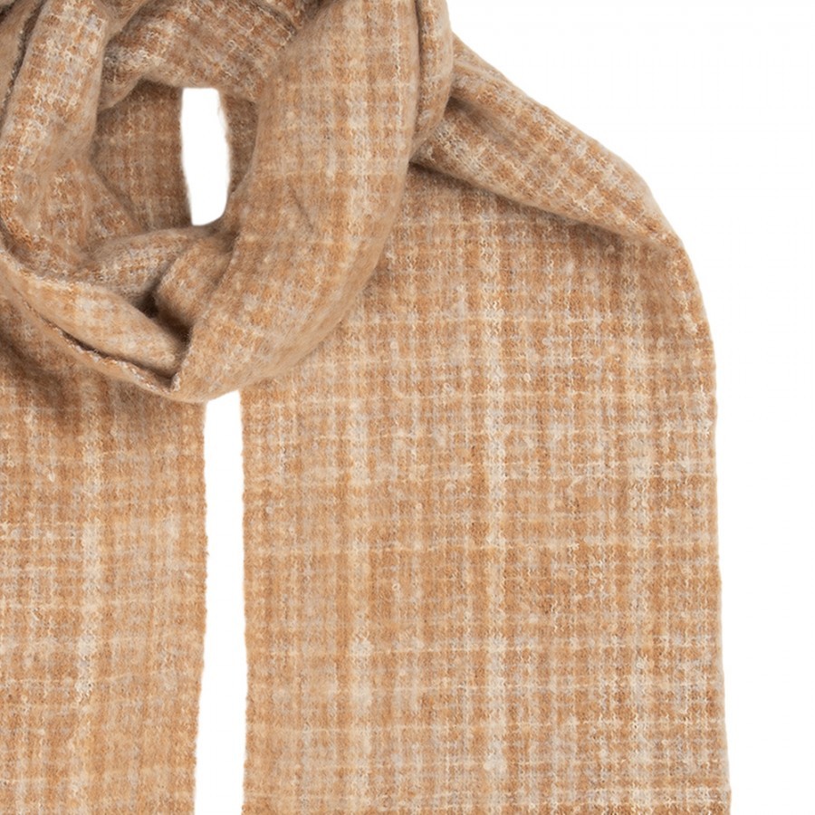 Winter Scarf Women 50x210 Cm Brown Textile - 50*210 cm Clayre & Eef Winter Scarf Women 50x210 Cm Brown Textile - 50*210 cm Clayre & Eef