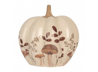 Béžová keramická dekorace dýně s Little Forest Jewels - Ø 18*18 cm