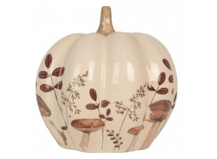 Béžová keramická dekorace dýně s Little Forest Jewels - Ø 18*18 cm