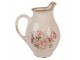 Béžový dekorační keramický džbán s růžemi Rosien S - 16*12*19 cm Clayre & Eef