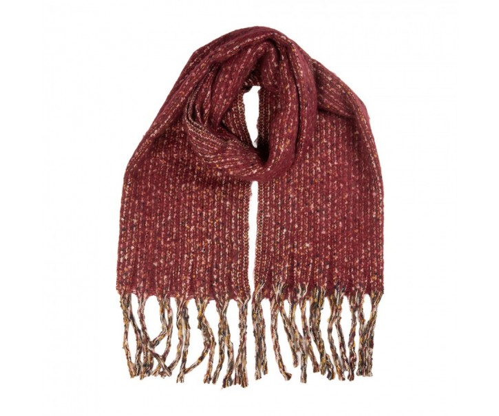 Winter Scarf Women 50x210 Cm Red Textile - 50*210 cm Clayre & Eef