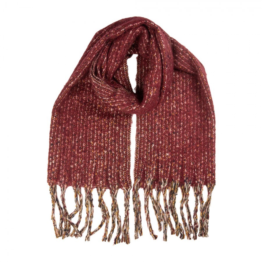 Winter Scarf Women 50x210 Cm Red Textile - 50*210 cm