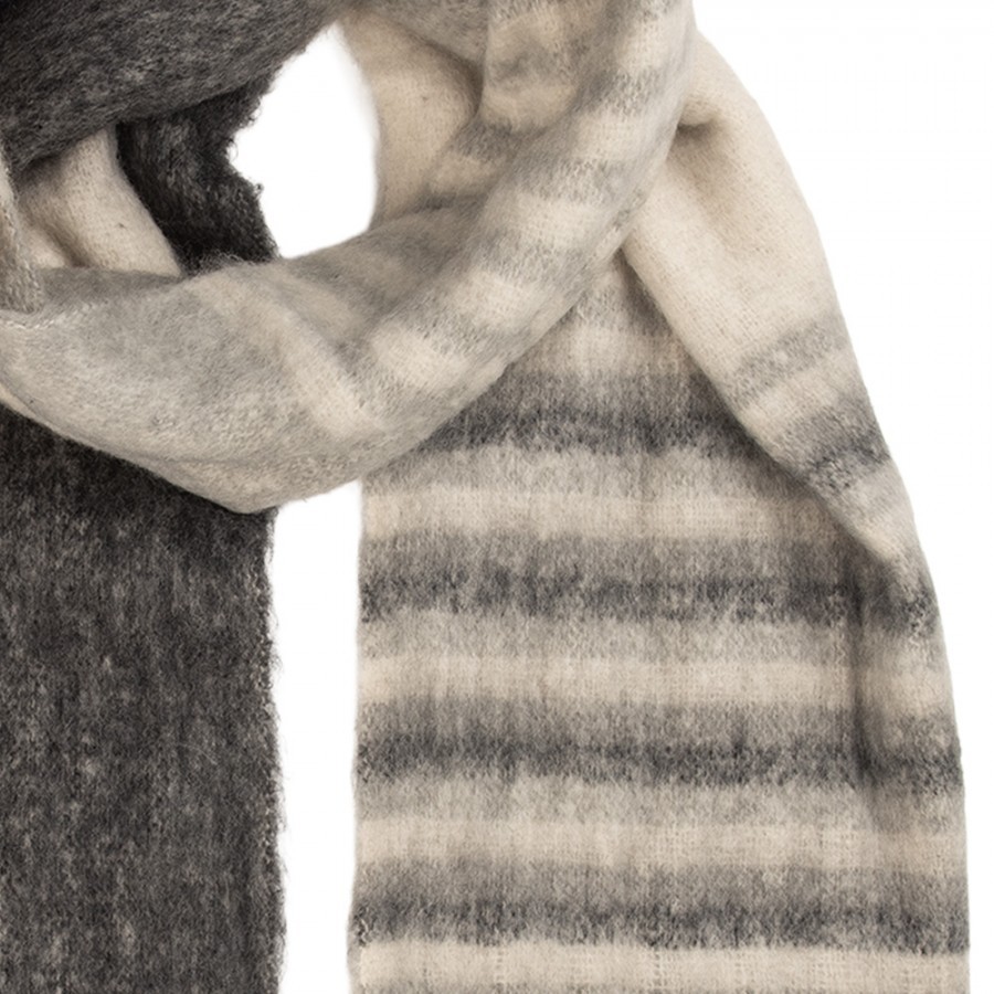 Winter Scarf Women 50x180 Cm Grey Textile - 50*180 cm Clayre & Eef Winter Scarf Women 50x180 Cm Grey Textile - 50*180 cm Clayre & Eef
