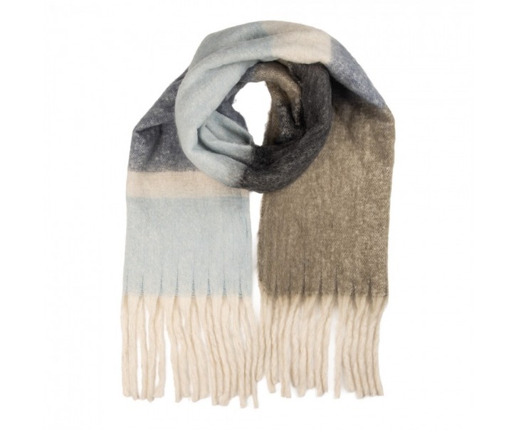 Winter Scarf Women 50x180 Cm Blue Textile - 50*180 cm Clayre & Eef