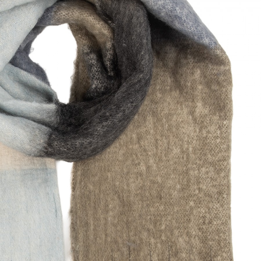 Winter Scarf Women 50x180 Cm Blue Textile - 50*180 cm Clayre & Eef Winter Scarf Women 50x180 Cm Blue Textile - 50*180 cm Clayre & Eef