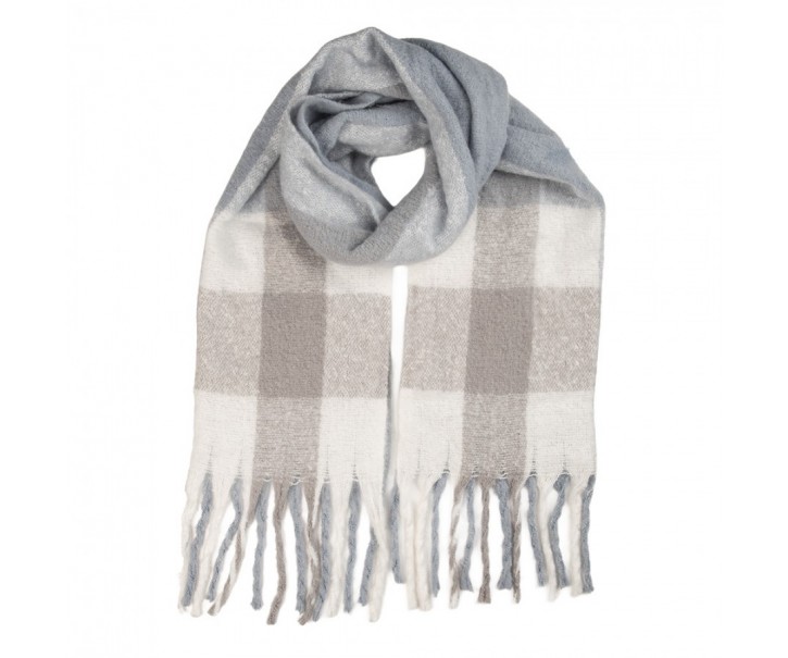 Winter Scarf Women 50x210 Cm Grey Textile - 50*210 cm Clayre & Eef