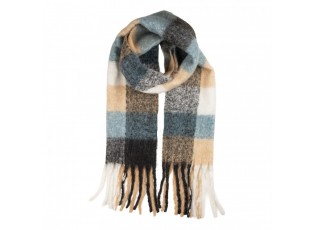 Winter Scarf Women 38x200 Cm Beige Textile - 38*200 cm