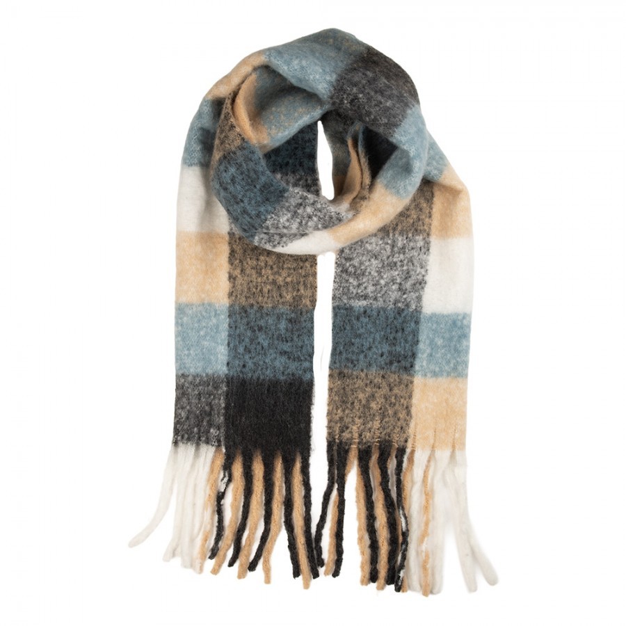 Winter Scarf Women 38x200 Cm Beige Textile - 38*200 cm