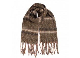 Winter Scarf Women 50x210 Cm Brown Textile - 50*210 cm