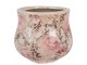 Keramický obal na květináč s růžemi Rosien S - Ø 15*13 cm Clayre & Eef
