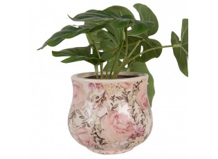 Keramický obal na květináč s růžemi Rosien S - Ø 15*13 cm