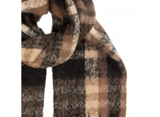 Winter Scarf Women 50x210 Cm Brown Textile - 50*210 cm
