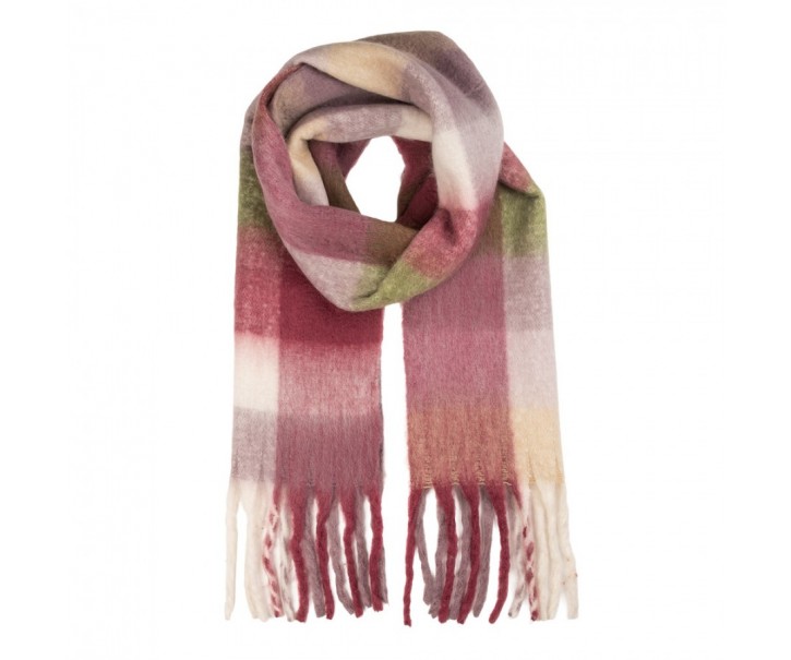 Winter Scarf Women 38x200 Cm Purple Textile - 38*200 cm Clayre & Eef