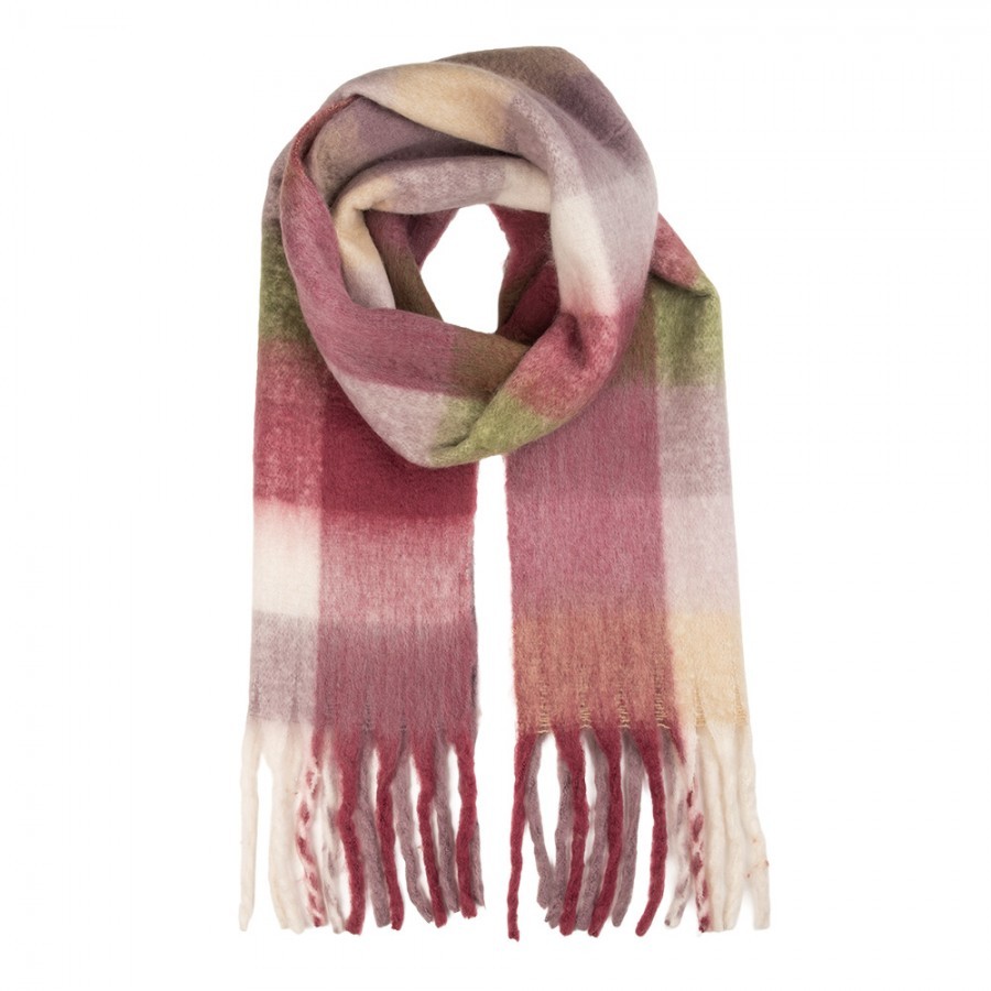 Winter Scarf Women 38x200 Cm Purple Textile - 38*200 cm