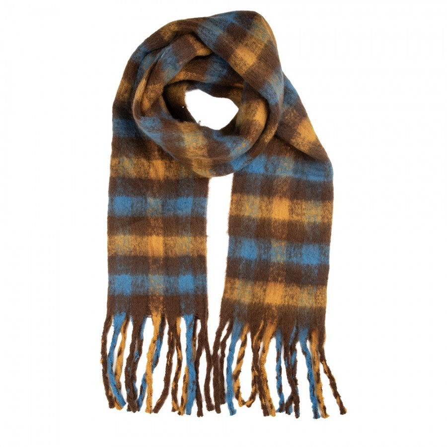 Winter Scarf Women 38x190 Cm Yellow Textile - 38*190 cm