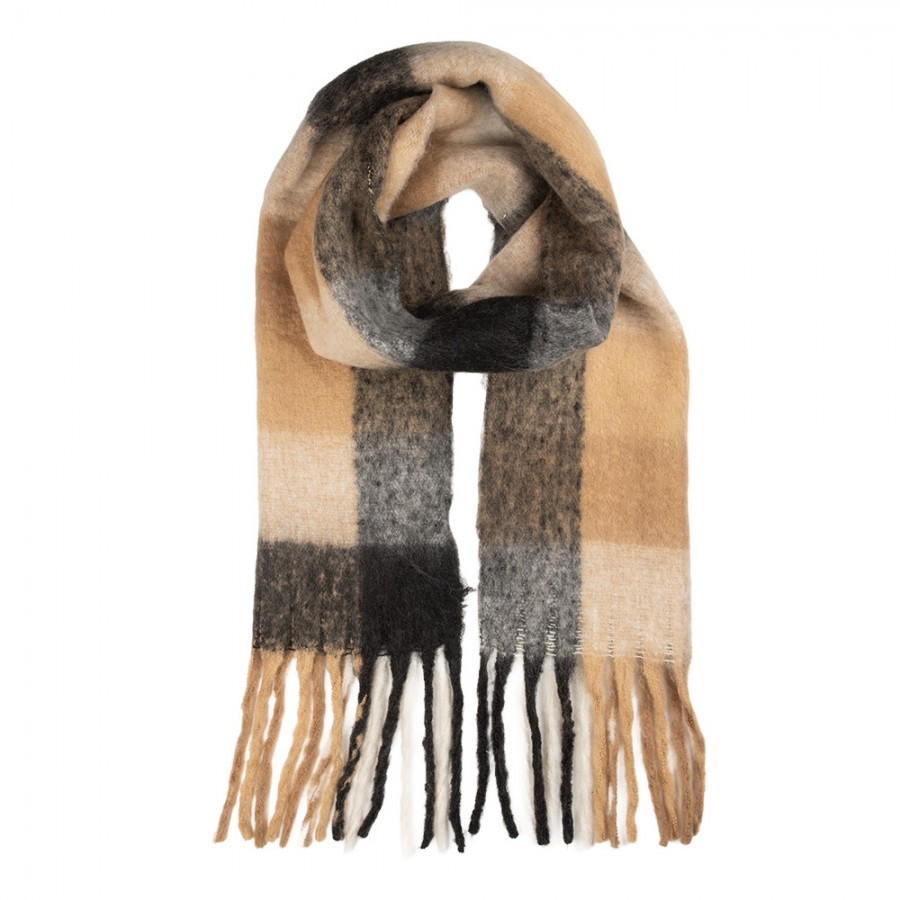 Winter Scarf Women 38x200 Cm Black Textile - 38*200 cm