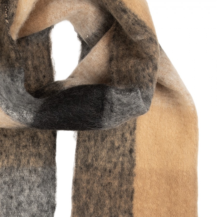 Winter Scarf Women 38x200 Cm Black Textile - 38*200 cm Clayre & Eef Winter Scarf Women 38x200 Cm Black Textile - 38*200 cm Clayre & Eef