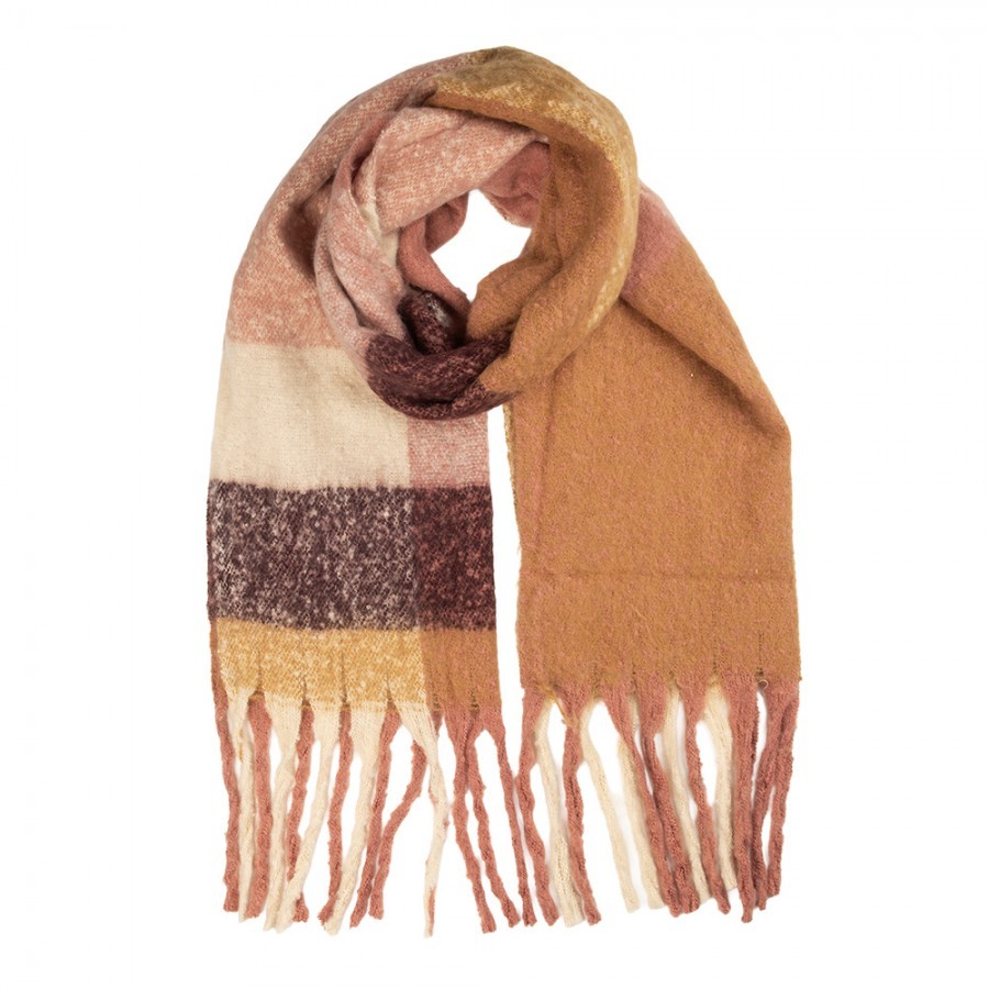 Winter Scarf Women 50x210 Cm Pink Textile - 50*210 cm