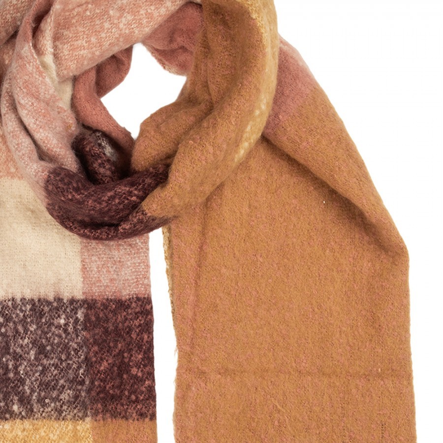 Winter Scarf Women 50x210 Cm Pink Textile - 50*210 cm Clayre & Eef Winter Scarf Women 50x210 Cm Pink Textile - 50*210 cm Clayre & Eef