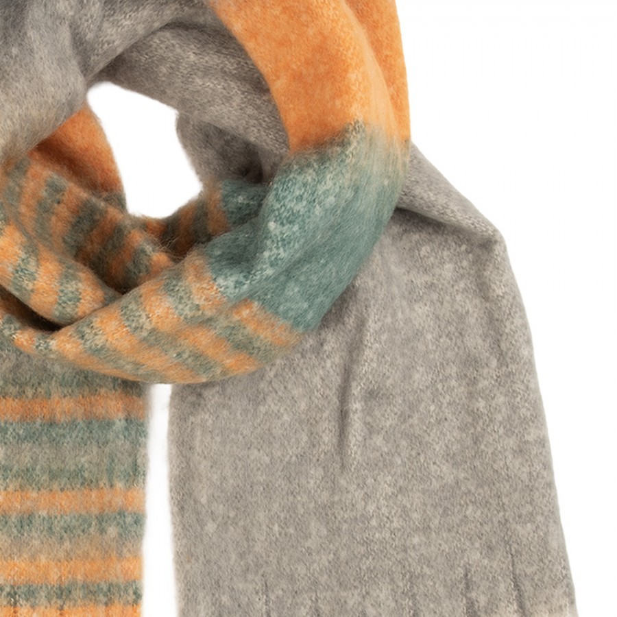 Winter Scarf Women 50x180 Cm Yellow Textile - 50*180 cm Clayre & Eef Winter Scarf Women 50x180 Cm Yellow Textile - 50*180 cm Clayre & Eef