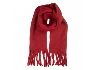 Winter Scarf Women 40x190 Cm Red Textile - 40*190 cm