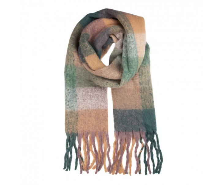 Winter Scarf Women 38x200 Cm Green Textile - 38*200 cm Clayre & Eef