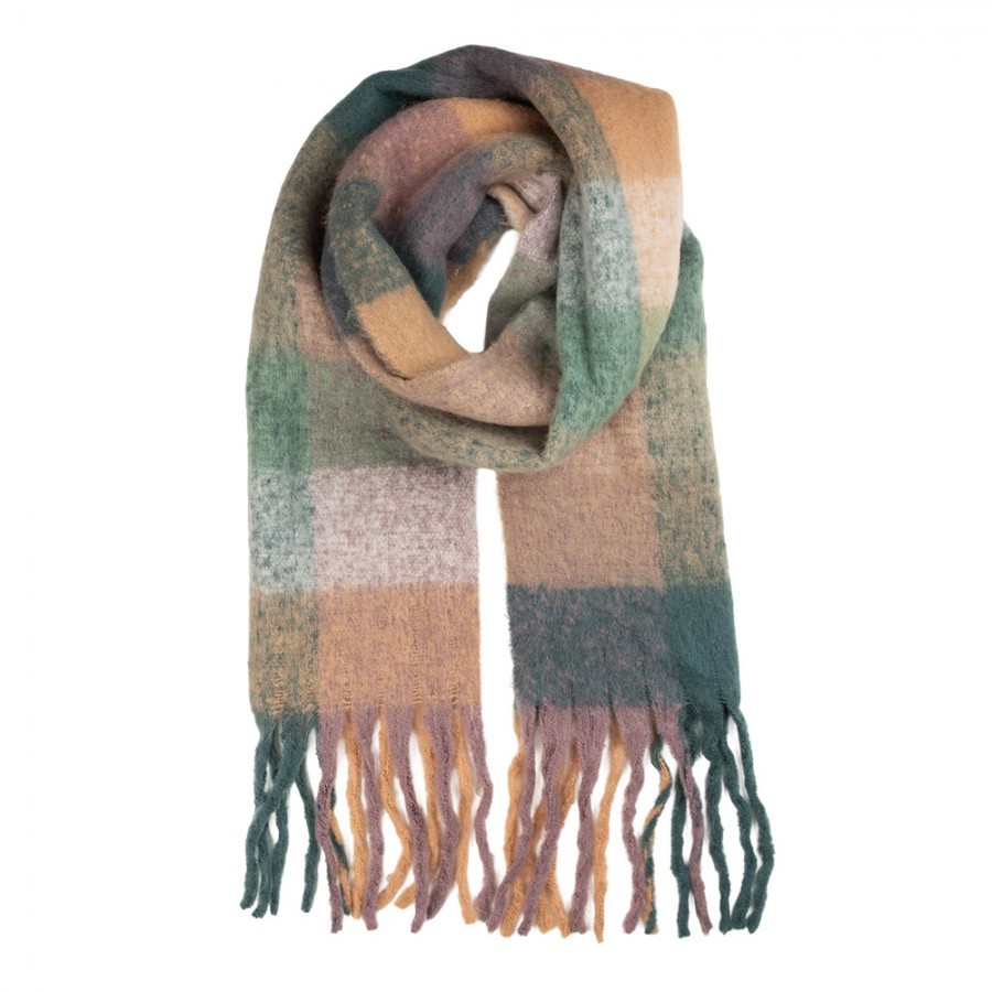 Winter Scarf Women 38x200 Cm Green Textile - 38*200 cm