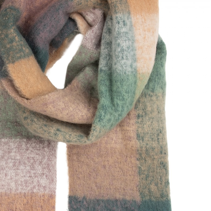 Winter Scarf Women 38x200 Cm Green Textile - 38*200 cm Clayre & Eef Winter Scarf Women 38x200 Cm Green Textile - 38*200 cm Clayre & Eef