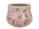 Keramický obal na květináč s růžemi Rosien L - Ø 21*17 cm Clayre & Eef